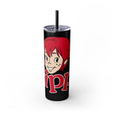 Pippi Longstocking Skinny Tumbler with Straw, 20oz